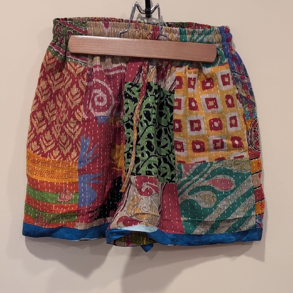 Vibrant Red and Orange Mini Skirt for Resort Wear